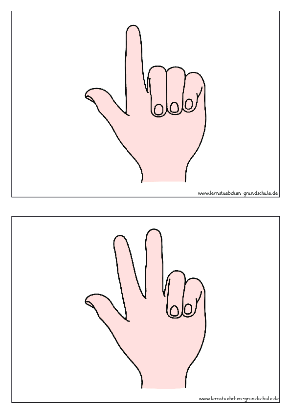 Fingerbilder 0 bis 10